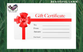 lawn care gift certificate